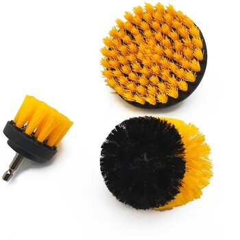 UNTIOR 3Pcs/Set Electric Scrubber Brush Drill Brush Kit Πλαστική στρογγυλή βούρτσα καθαρισμού για νάιλον βούρτσες για ελαστικά αυτοκινήτου Carpet Glass