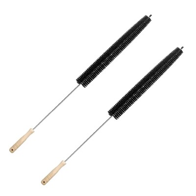 2 vnt. ilgas radiatoriaus valymo šepetys Tvirtas ir lankstus valymo radiatoriaus šepetys, skirtas radiatorių ir džiovintuvų pūkelių ir skalbimo mašinoms