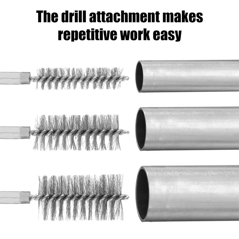 Nauji 6 vnt 8-19 mm vielinio vamzdžio mašinų valymo šepetys nuo rūdžių valiklio plovimo poliravimo įrankiai, skirti automobilių gamybos apdorojimui