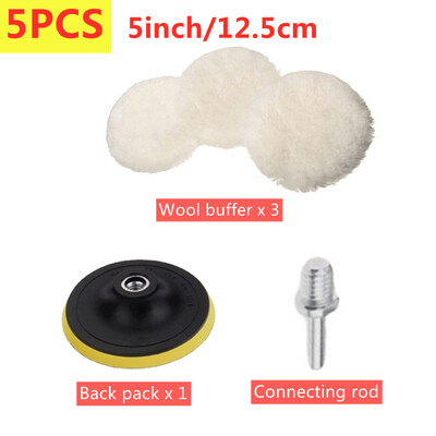 5vnt/komplektas 3/4/5 colių minkštos vilnos grąžto šepečio diskas poliravimo padas mašina vaškavimo poliruoklė Valymo įrankiai valymo priedai