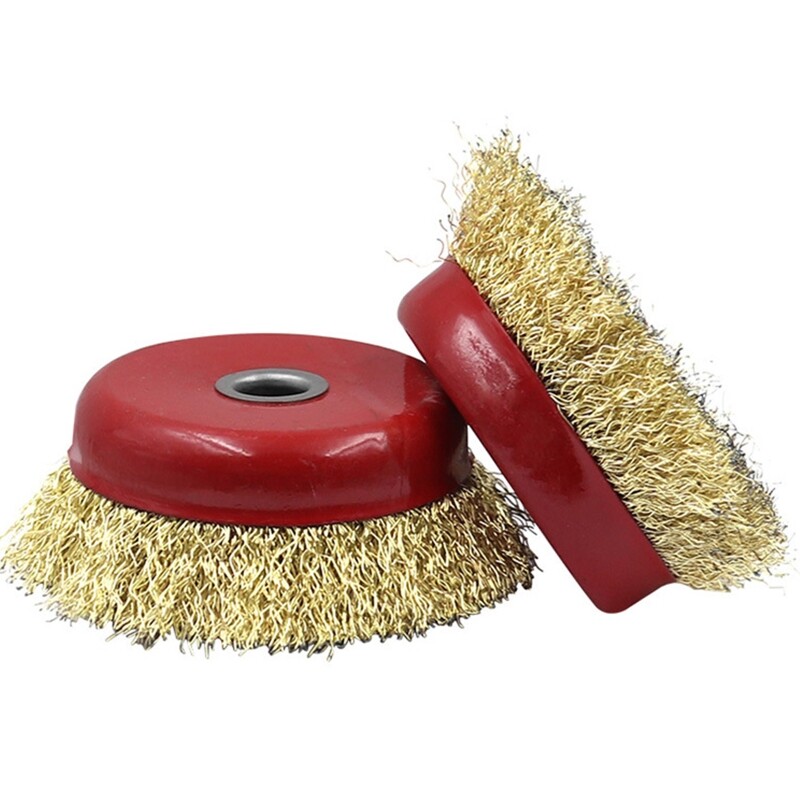 50JC pramoninės klasės vielinis šepetys kampiniam šlifuokliui dubenėlio tipo vielinio šepečio skylė 10/16 mm