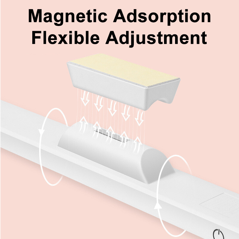Laualamp LED-USB-taaslaetav valgus Astmeta hämarduv laualamp Rippuv magnetiline Magamistoa öölamp lugemislaualambid