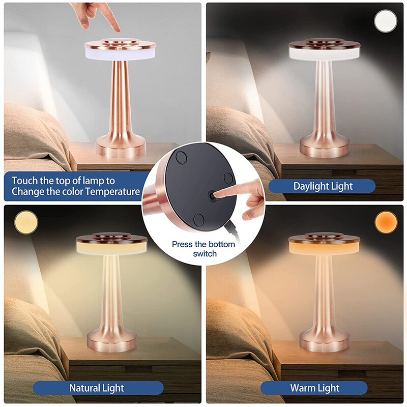 Retro baari laualamp LED-laetav kirjutuslaud valgusti ruumi sisustus Lampe kämping Luces magamistuba kohv kaunistus kamber öövalgustid