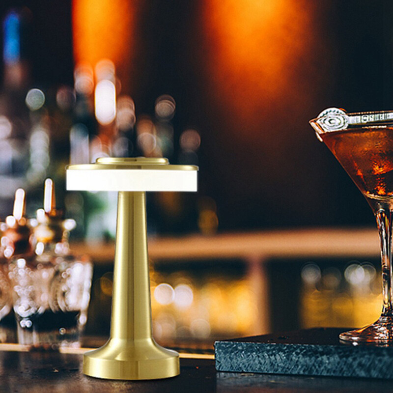 Retro LED stalinė lempa USB įkraunama be galo pritemdoma naktinė lemputė stovyklavimo šviesa, tinkama baro lempai, miegamojo aplinkos apšvietimui