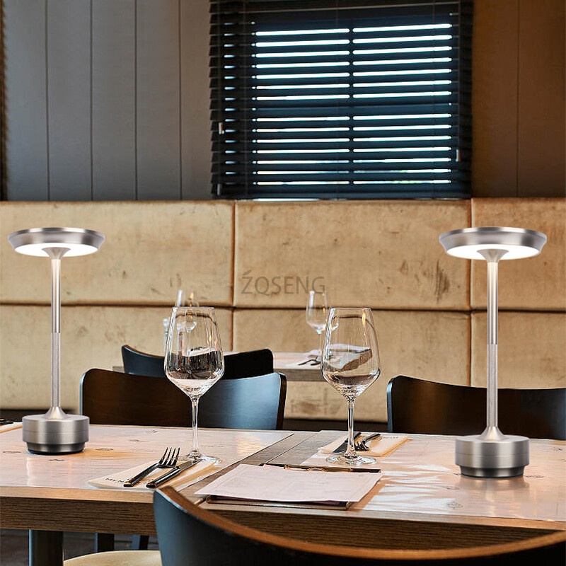 Επαναφορτιζόμενη επιτραπέζια λάμπα LED Αισθητήρας αφής Επιτραπέζιου φωτισμού νύχτας Ασύρματη λάμπα ανάγνωσης για Εστιατόριο Ξενοδοχείο Μπαρ Διακόσμηση Φως κρεβατοκάμαρας