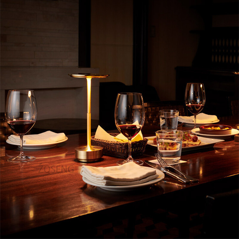 Επαναφορτιζόμενη επιτραπέζια λάμπα LED Αισθητήρας αφής Επιτραπέζιου φωτισμού νύχτας Ασύρματη λάμπα ανάγνωσης για Εστιατόριο Ξενοδοχείο Μπαρ Διακόσμηση Φως κρεβατοκάμαρας