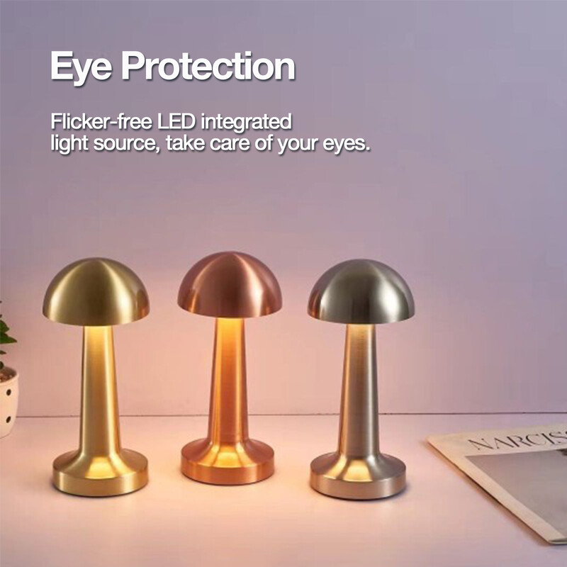 LED laualamp 3 värvi valikud Modernistlik art deco lamp puutetundlik Juhtmeta laetav LED laualamp sobib kodukaunistuseks