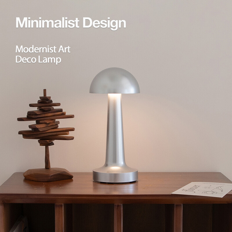 LED laualamp 3 värvi valikud Modernistlik art deco lamp puutetundlik Juhtmeta laetav LED laualamp sobib kodukaunistuseks