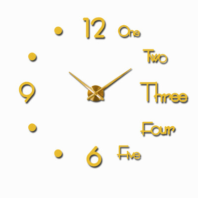 2024 Moodne disain Suur seinakell 3D DIY Kvartskellad Moekellad Akrüülpeegel Kleebised Elutoa Sisustus Horloge