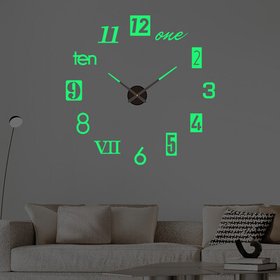 2024 Moodne disain Suur seinakell 3D DIY Kvartskellad Moekellad Akrüülpeegel Kleebised Elutoa Sisustus Horloge