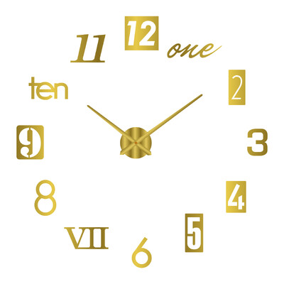 2024 Moodne disain Suur seinakell 3D DIY Kvartskellad Moekellad Akrüülpeegel Kleebised Elutoa Sisustus Horloge