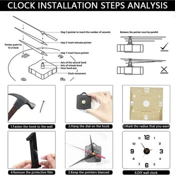 DIY Μοντέρνο Σχέδιο Μεγάλο Ρολόι Τοίχου Μόδα Διακοσμητικό Ρολόι Τοίχου Σαλονιού Διακόσμηση σπιτιού Ρολόγια Διακόσμηση για υπνοδωμάτιο