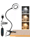360° Paindlik 48 LED-i klambriga laualamp Hanekelaga lugemislauavalgusti Silmi eest hoolitsev USB-klamber Raamatud Öövalgusti Õppevalgusti