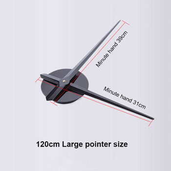 Soundless 90 έως 120 cm Μεγάλο μέγεθος 3D αφίσα με αριθμούς Διακόσμηση σπιτιού DIY Ρολόι τοίχου για σαλόνι Υπνοδωμάτιο Μελέτη Ξενοδοχείο Μεγάλη διακόσμηση