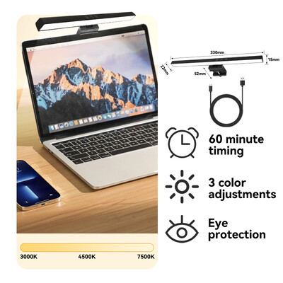 Led Monitor Light Bar Λάμπες υπολογιστή Φωτιστικό για ανάγνωση Οθόνη Φωτεινής Κρεμαστό Φως Επιτραπέζιου Φωτισμού Αδιαβάθμητη Ρύθμιση Οθόνης για Δωμάτιο μελέτης Υπνοδωματίου