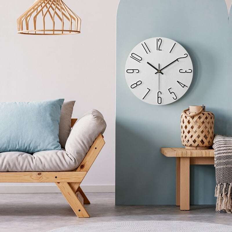 3D skaitmeniniai laikrodžiai Svetainės sieninis laikrodis Paprastas kūrybingas buitinis ciferblatas Madingas dekoratyvinis laikrodis 12 colių 30 cm sieniniai laikrodžiai