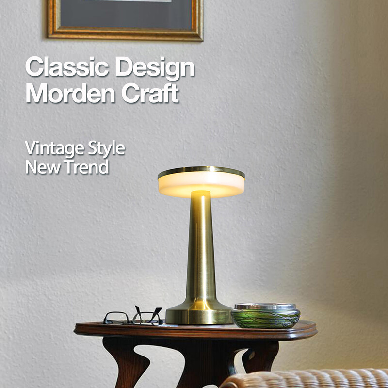 Juhtmeta laualamp kolme värvi reguleeritava temperatuuriga, puutetundliku juhtimisega silmade porte Astmeta hämarduv metalli joonistusprotsess