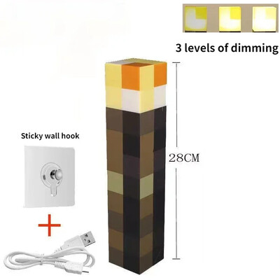 11,5-tolline Brownstone`i taskulamp LED-oluvalgusti USB-laetav laste magamistuba Kodusisustustuba Videomängu kingitus