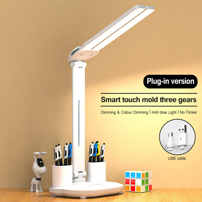 180 de protecție rotativă pliabilă pentru ochi lumină de noapte pentru lectură ceas cu LED lumină de birou, reîncărcabilă prin USB/lucire de birou reglabilă cu plug-in