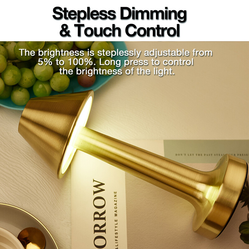 Juhtmeta laualamp Laetav minimalistliku disainiga laualamp puutetundlik silmade kaitse Moodsas stiilis LED-lamp öövalgus