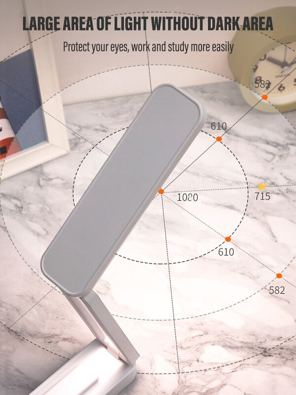 Lampă de birou de citire cu LED, pliabilă tactilă cu telecomandă, lampă de perete reglabilă, încărcare USB, birou, studiu, noptieră