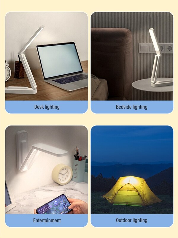 Lampă de birou de citire cu LED, pliabilă tactilă cu telecomandă, lampă de perete reglabilă, încărcare USB, birou, studiu, noptieră