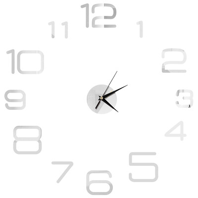 Ceas de perete 3D, oglindă, autocolante de perete, ceasuri de perete creative, bricolaj, detașabil, autocolant de artă, decor pentru casă, camera de zi, ac cuarț fierbinte