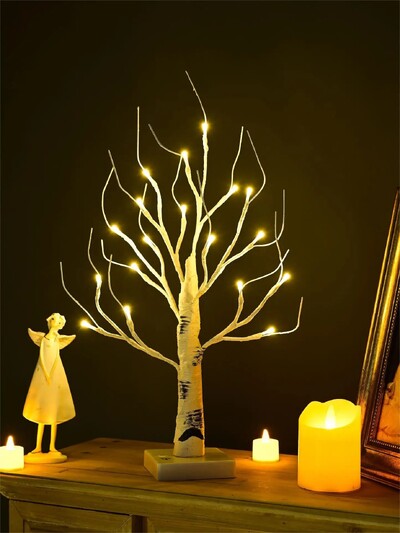 Birch Tree Warm White Light Up Επιτραπέζιο Small LED Tree Τεχνητό διακοσμητικό κλαδαρό φωτιστικό δέντρου για χριστουγεννιάτικο εξοχικό πάρτι