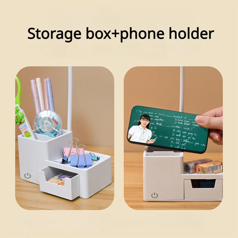 3000 mAh taaslaetav kokkupandav laualamp LED puutetundlik hämardatav uuring USB lugemisvalgusti silmade kaitse pliiatsihoidja magamistoa öövalgusti