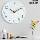 12-tolline lihtne puidust moodne seinakell Dekoratiivne seinale paigaldatav elektrooniline kell Kodu vaikne lihtne kell