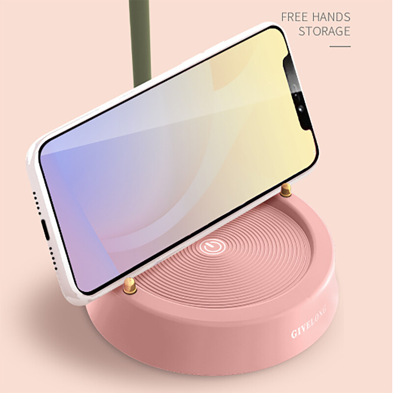 Lampă de birou cu LED-uri cu flori Iluminarea camerei pentru dormitor pentru studenți Lampă de lectură tactilă Protecția ochilor Lampă multifuncțională Lumină de masă