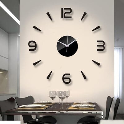 2023 Nou ceas de perete 3D, oglindă, autocolante de perete, sufragerie, ceas cu quartz, ceasuri de decorare a casei, autocolant reloj de pared