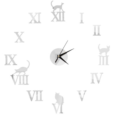 2023 Nou ceas de perete 3D, oglindă, autocolante de perete, sufragerie, ceas cu quartz, ceasuri de decorare a casei, autocolant reloj de pared