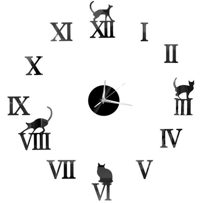 2023 Nou ceas de perete 3D, oglindă, autocolante de perete, sufragerie, ceas cu quartz, ceasuri de decorare a casei, autocolant reloj de pared