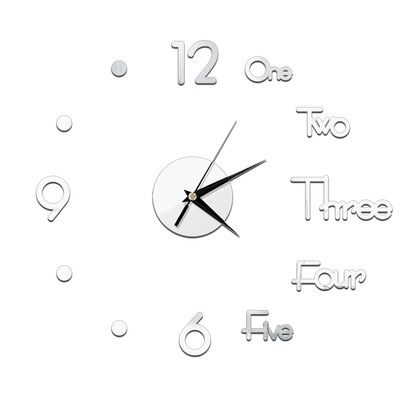 2023 Nou ceas de perete 3D, oglindă, autocolante de perete, sufragerie, ceas cu quartz, ceasuri de decorare a casei, autocolant reloj de pared