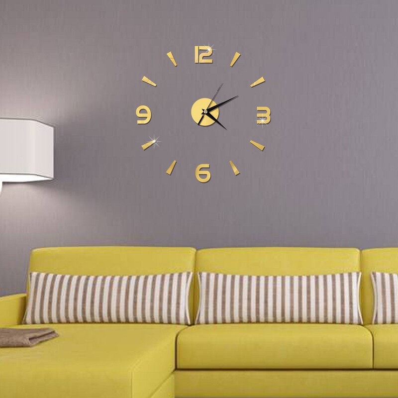 2023 Nou ceas de perete 3D, oglindă, autocolante de perete, sufragerie, ceas cu quartz, ceasuri de decorare a casei, autocolant reloj de pared