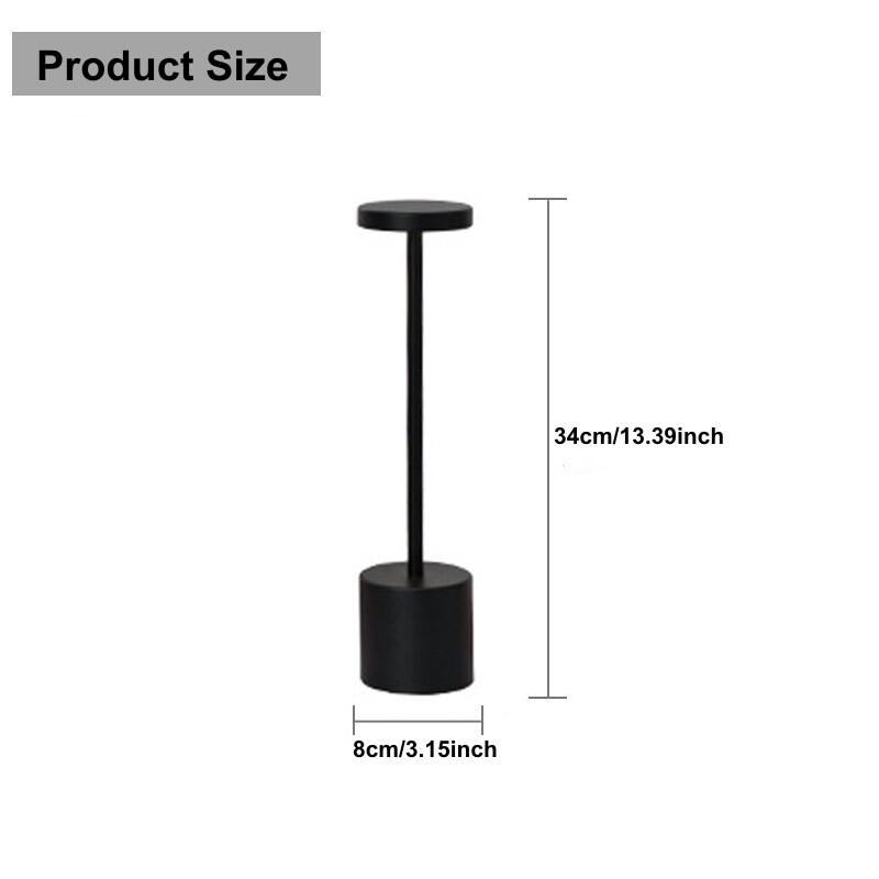 C tipo įkraunama LED stalinė lempa jutiklinis jungiklis prie lovos naktinis šviestuvas Nešiojama 3 spalvų stalinė lempa, skirta klubo baro kambario lauko dekoravimui