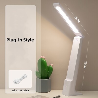 Kokkupandav LED-laualamp USB-laadimise puutetundliku juhtimisega hämardatav lauaarvuti Silmakaitse Lugemisõpetus Kontor Magamistoa voodilamp