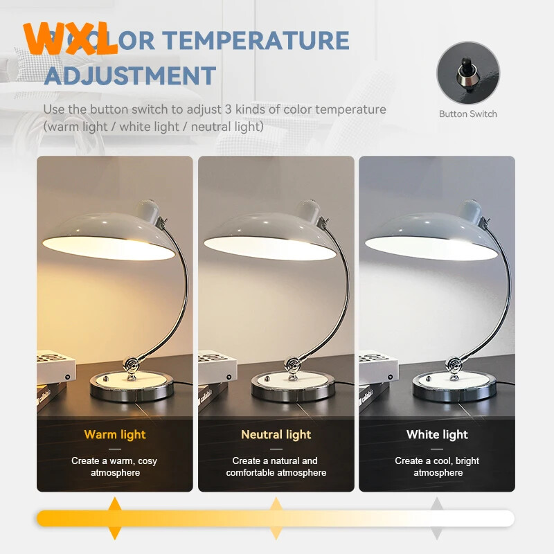 Taani laualamp Elutoa Magamistoa Voodi kõrval Lihtne loominguline põhjamaise disainiga Bauhausi laualamp