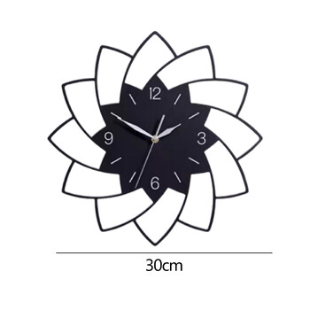 12 инча точен креативен тих вътрешен стенен часовник Декоративни часовници с форма на цвете за декорация на хола Акрилен стенен часовник