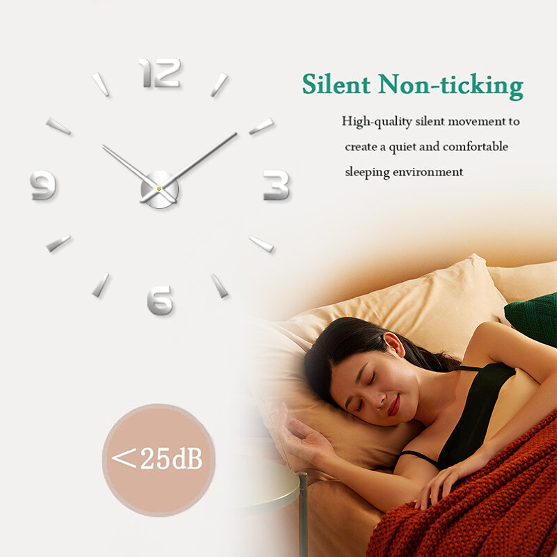 3D isetegemise raamita suured seinakellad elutoa sisekujunduseks Moodsad eriti suured seinakellad Koduköögi kleebised magamistoas siseruumides