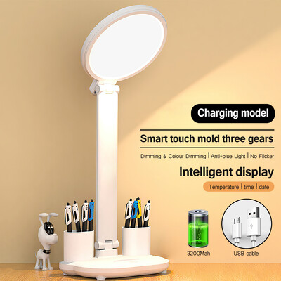 LED ventilaator valgus kell lauavalgusti USB laadimine hämardatav lauavalgusti lauavalgusti pistik kokkuklapitav silmade kaitse lugemis öövalgusti