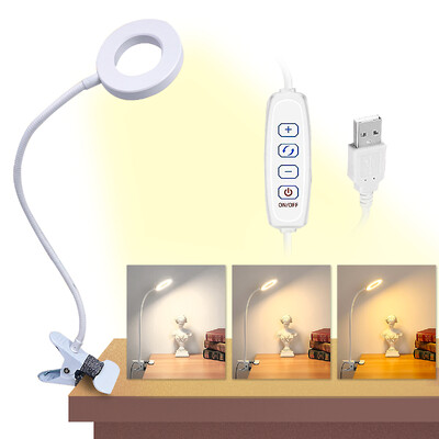 Ere USB-toitega painduv klambriga lamp, seisuvalgustus, laste laud, lugemiseks mõeldud LED laualambid, töö, kontor, sülearvuti, valgusti