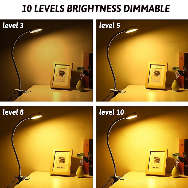 Ere USB-toitega painduv klambriga lamp, seisuvalgustus, laste laud, lugemiseks mõeldud LED laualambid, töö, kontor, sülearvuti, valgusti