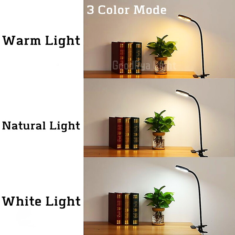 Ere USB-toitega painduv klambriga lamp, seisuvalgustus, laste laud, lugemiseks mõeldud LED laualambid, töö, kontor, sülearvuti, valgusti