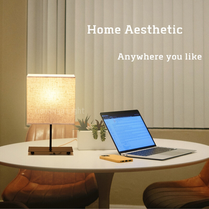 Lampă de masă retro din țesătură japoneză reglabilă prin USB, lumină de noptieră, lampă decorativă creativă, iluminat pentru cărți de lectură