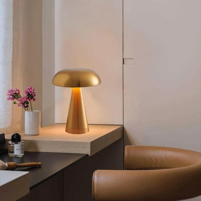 LED-laualambid puutetundlikud hämardusega USB-laetavad baarid, restoranid, voodid, sisekujundus Magamistoa öövalgustid seente lambakivi kingitus