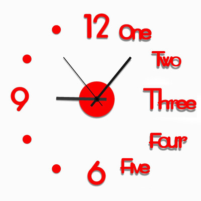 3D digitaalne seinakell raamita seinakellad Seinakleebised koduseks elutoa sisekujunduseks Kvartsnõela isekleepuv rippuv käekell