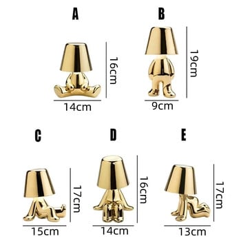 USB 5V сензорна LED нощна лампа Nordic Style Thinker Настолна лампа за спалня Нощен бар Творческо осветление Подарък Настолна декоративна лампа