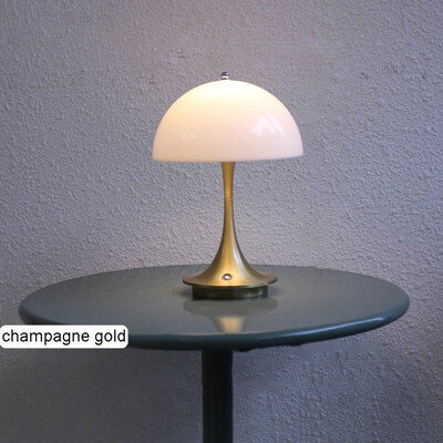 Led miegamojo naktinė lempa Grybų įkraunama stalinė lempa Belaidis kambario dekoras Naktinės šviesos jutiklinis jungiklis Atmosferos USB stalinė lempa